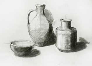Large drawing of still life
